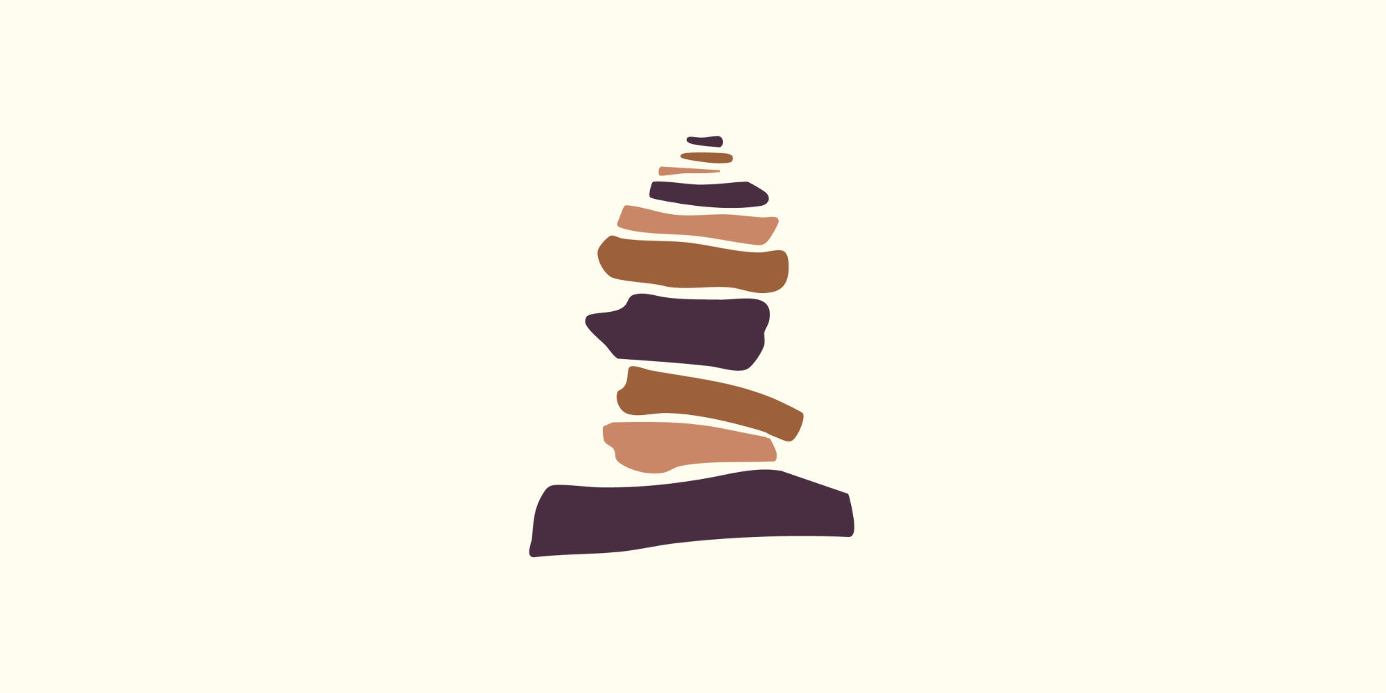 Wayfinder Care Management creative element - hand drawn stone cairn