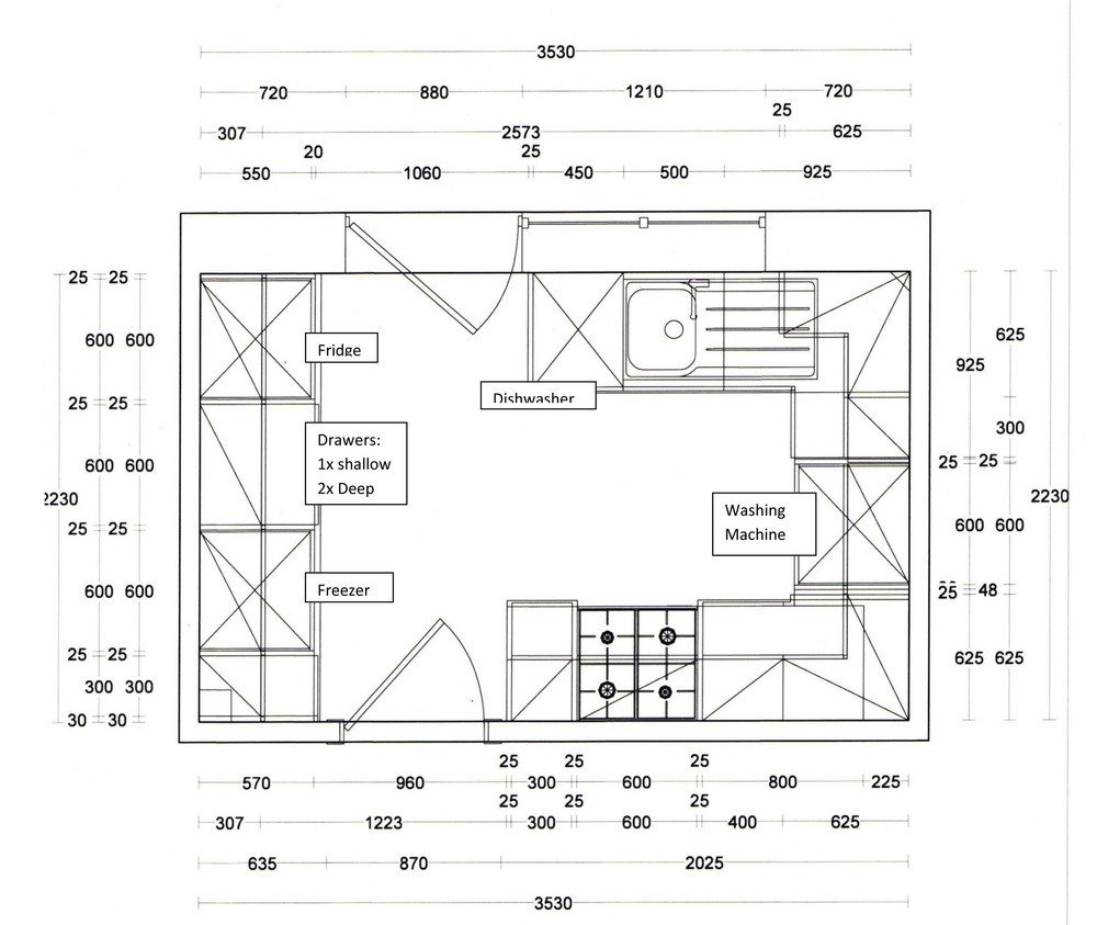 21 Photos And Inspiration Kitchen Floor Plans By Size ...