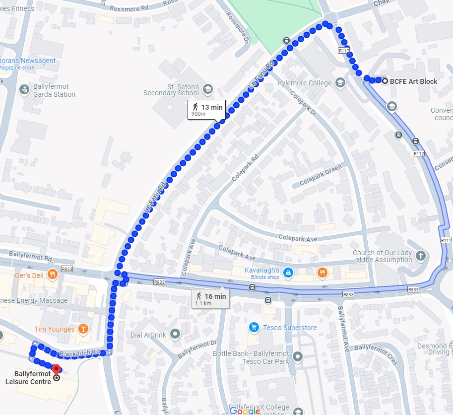 Sports Club MyCampus Ballyfermot Southwest Campus City Of Dublin Map2 