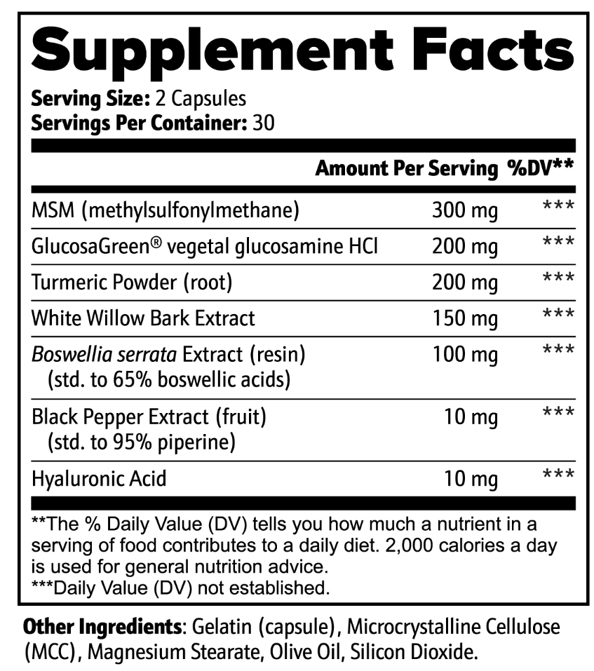 Mycelia AXS supplement facts