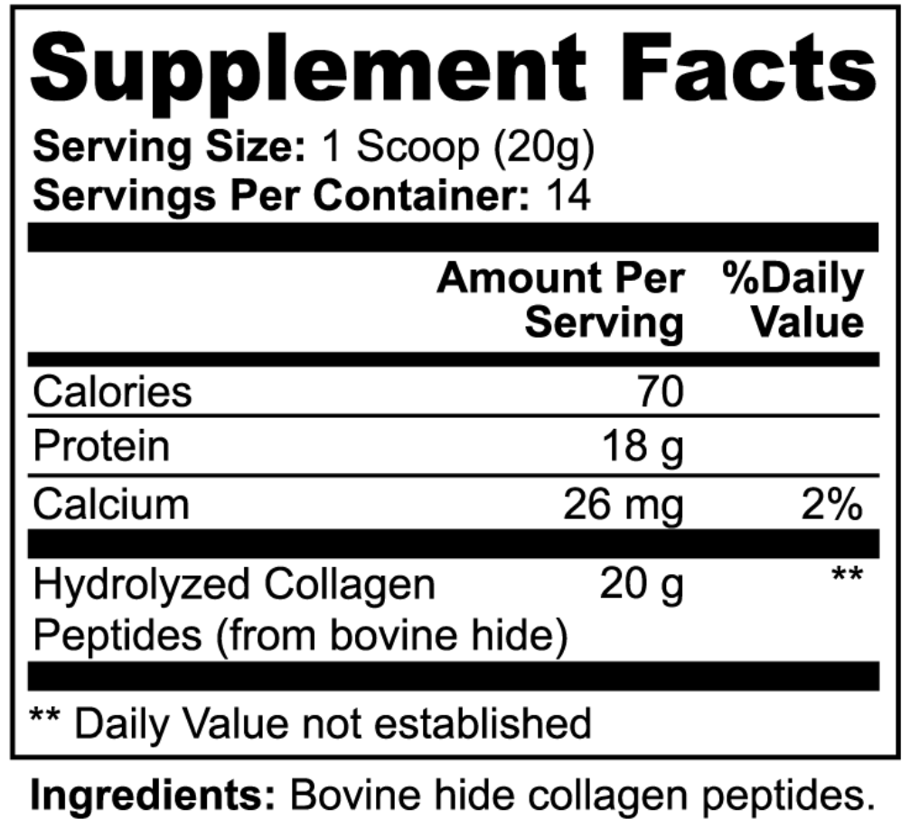 Mycelia Matrix supplement facts