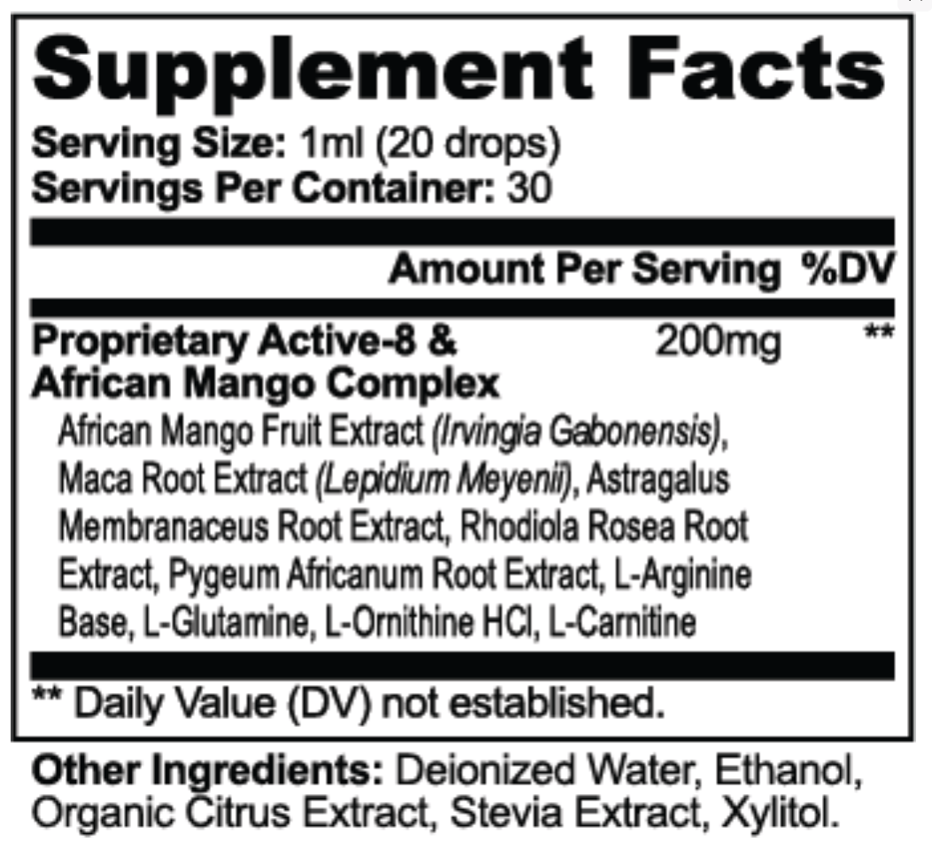 Mycelia Vector supplement facts