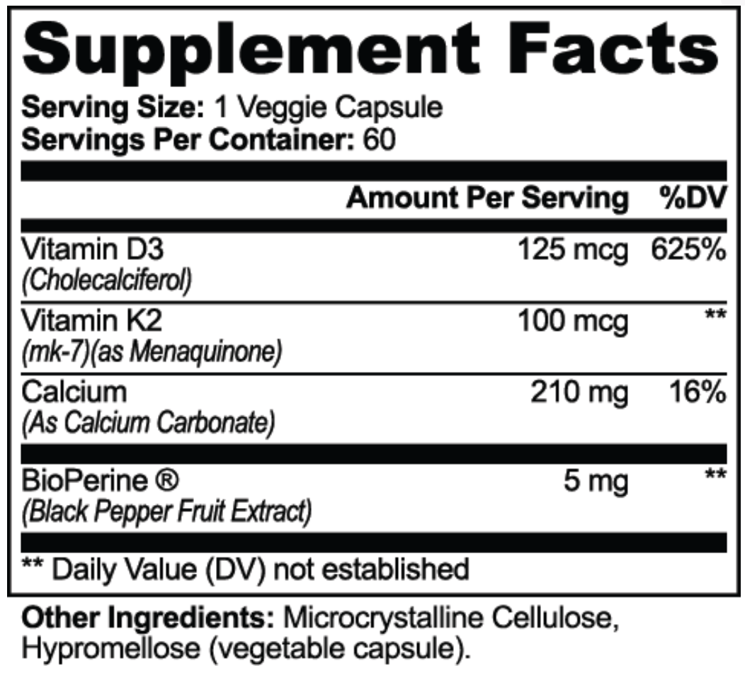 Mycelia Keystone supplement facts