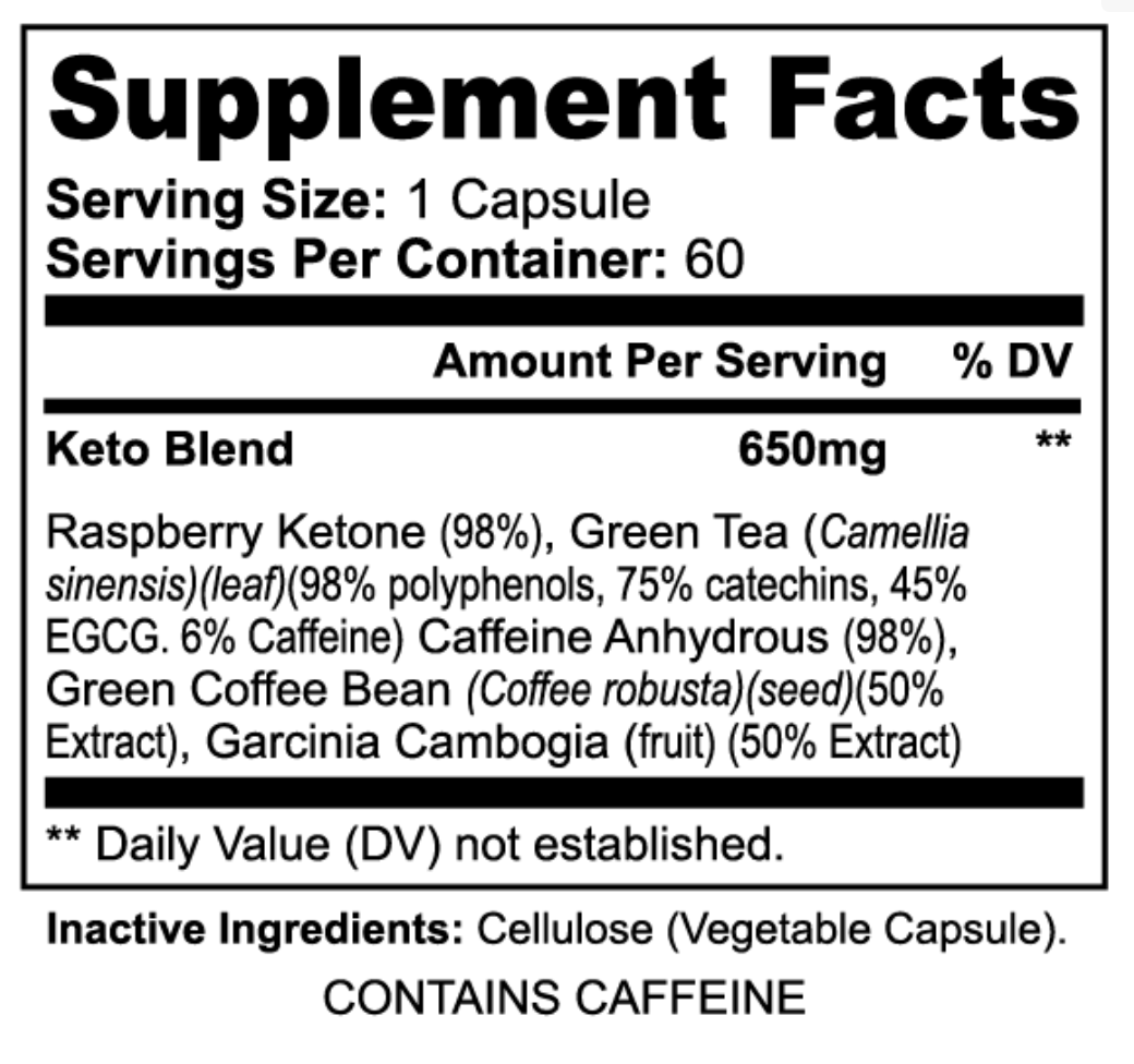 Mycelia Shift supplement facts
