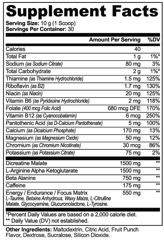 Mycelia Overdrive supplement facts