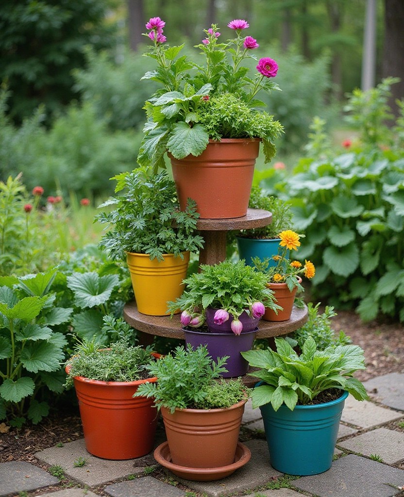 5 Smart Raised Bed Layout Ideas Using Containers for Maximum Space Efficiency! - 3. Tiered Planters for Maximum Yield