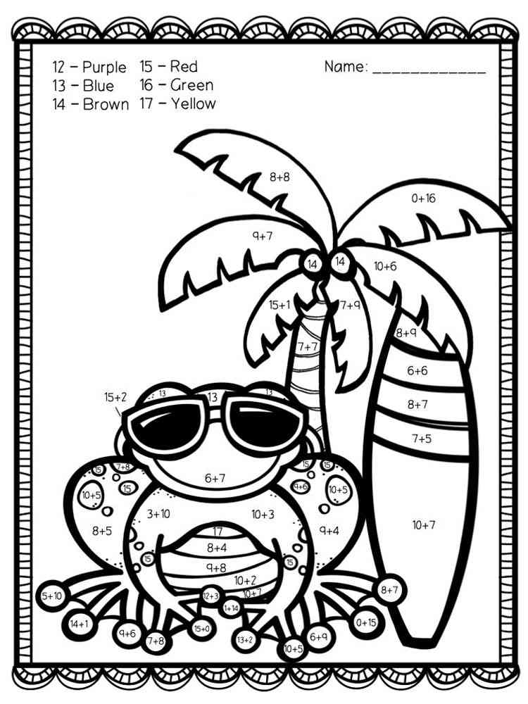 Math coloring pages