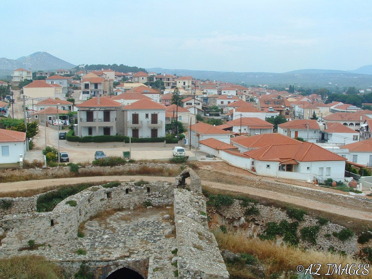 View of the town of the town of Methoni