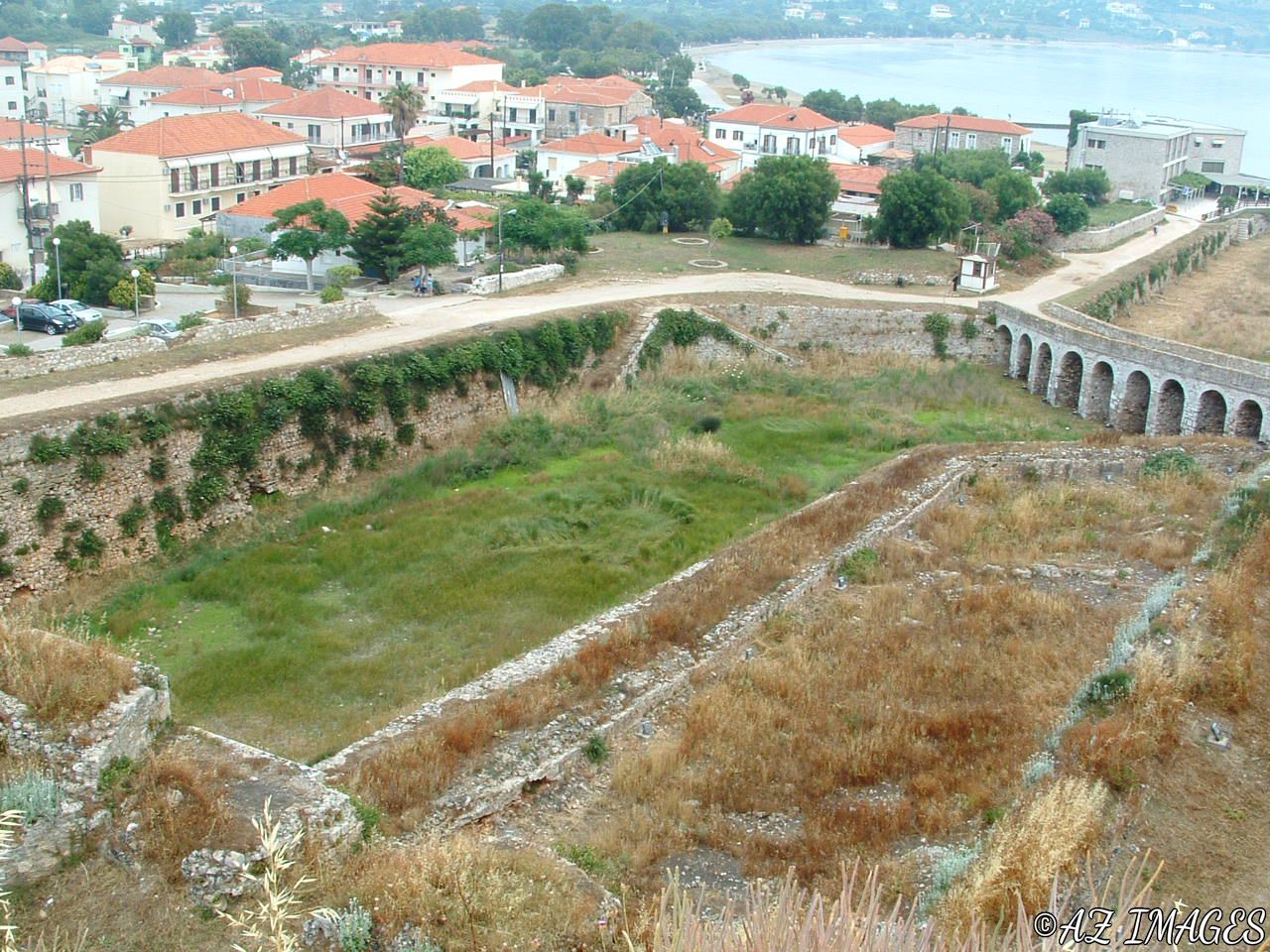 High above the town of Methoni