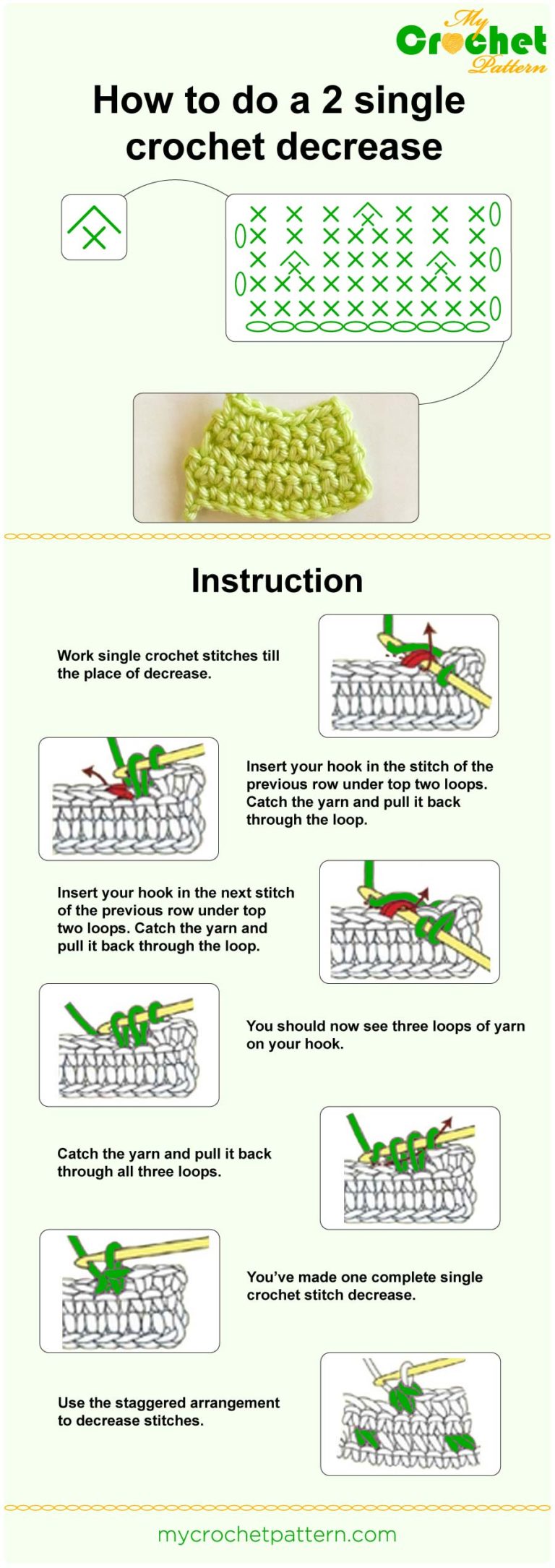 Crochet Decrease Stitch A Step By Step Tutorial For Beginners - Light Pattern Collection - Ultra HD Quality