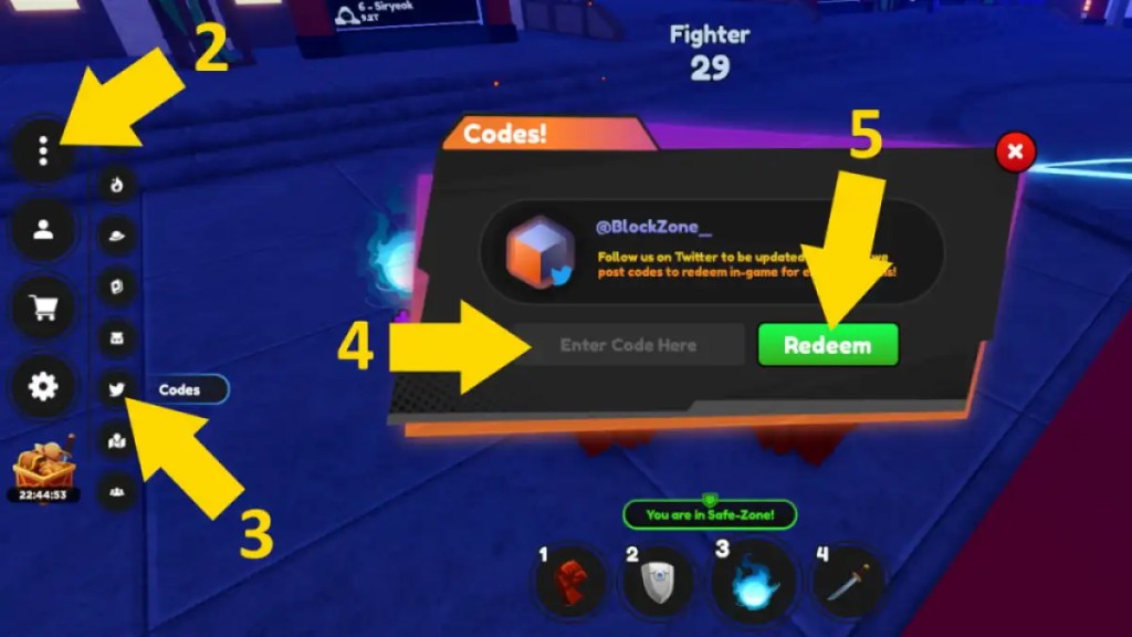 How to Redeem Codes in Anime Fighting Simulator X?