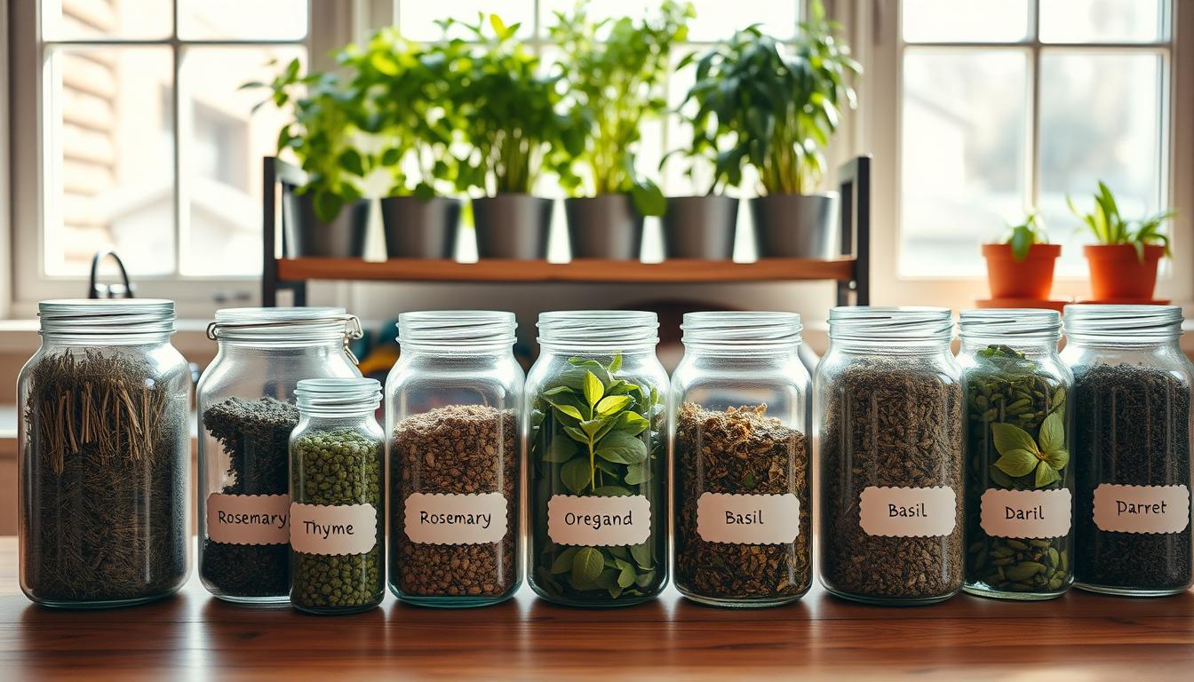 herb storage jars