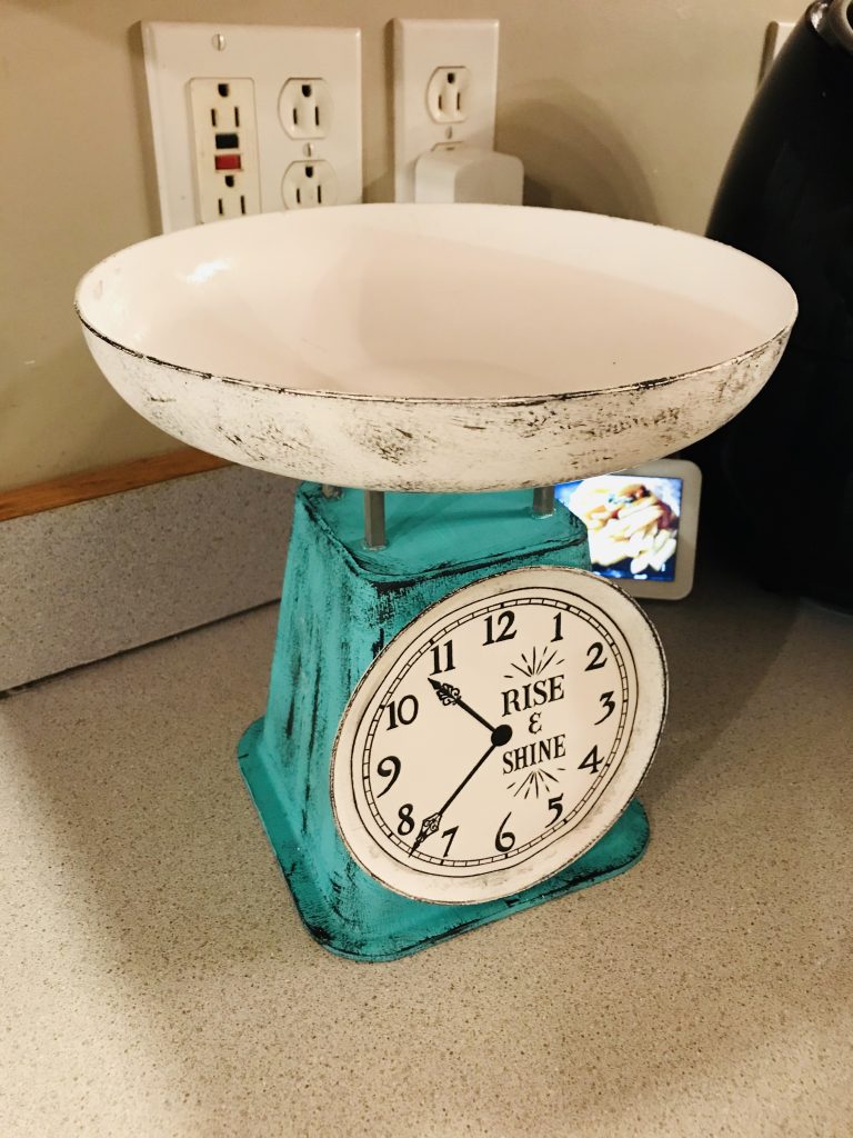 Antique Kitchen Scale DIY Farmhouse Clock My Eclectic Treasures