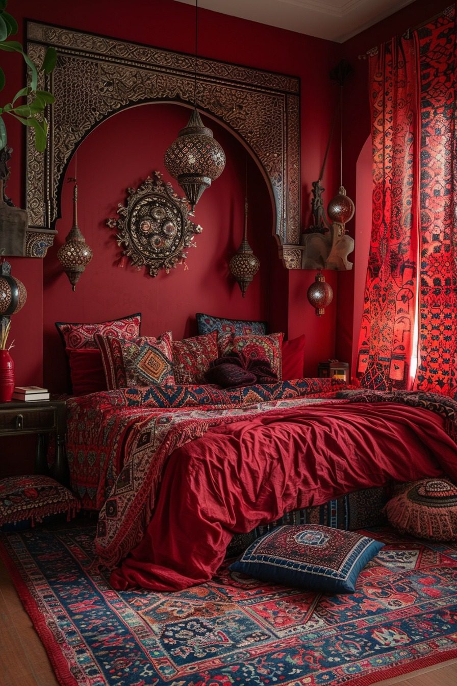 29 red boho bedroom ideas for a vibrant and stylish space