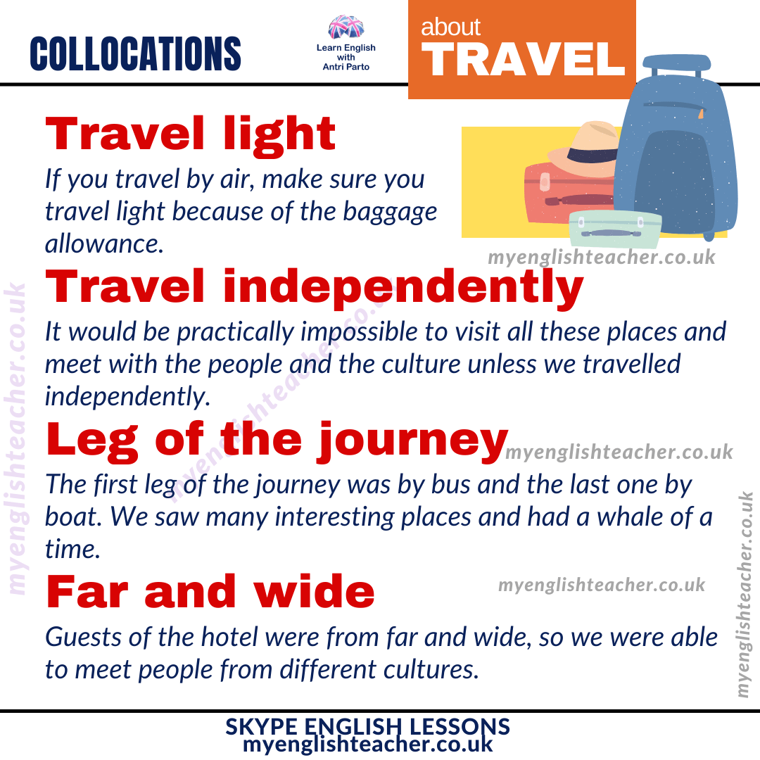 Collocations about TRAVEL My Lingua Academy