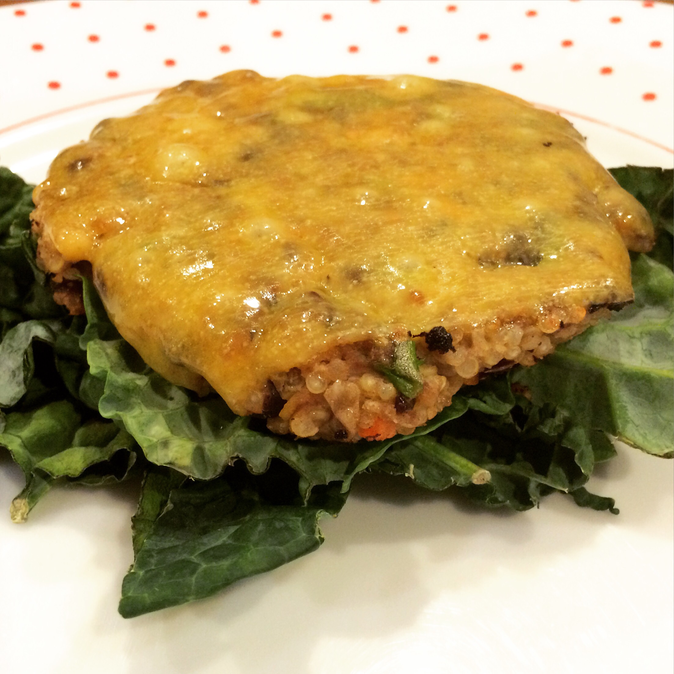 Veggie Burger (would have been vegan, but I had to add cheese)