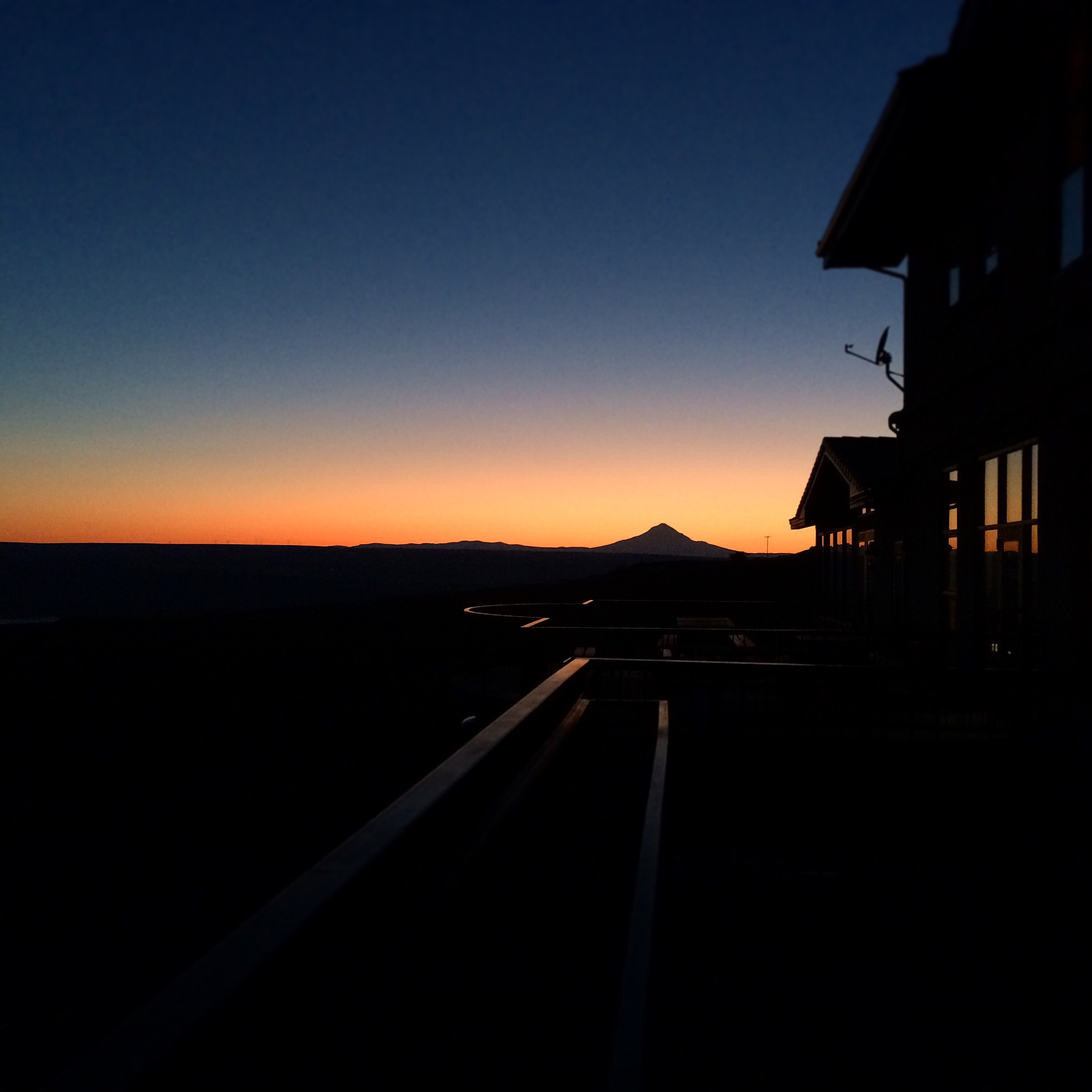 Mt. Hood's profile from Maryhill Winery (Columbia River Gorge, WA side)