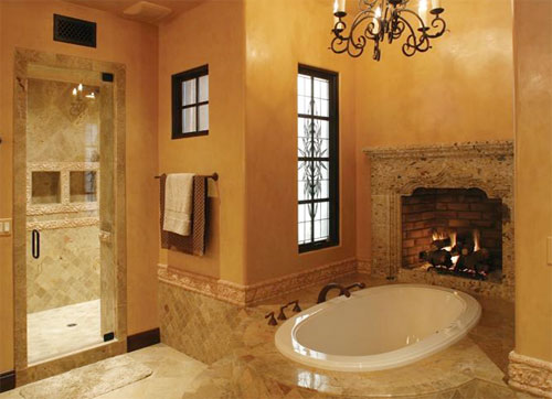 Bathroom Fireplace Houzz