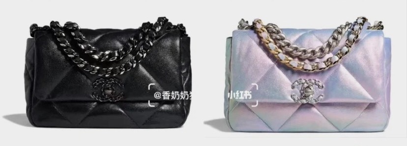 Chanel 22P iridescent black chanel 19 bag