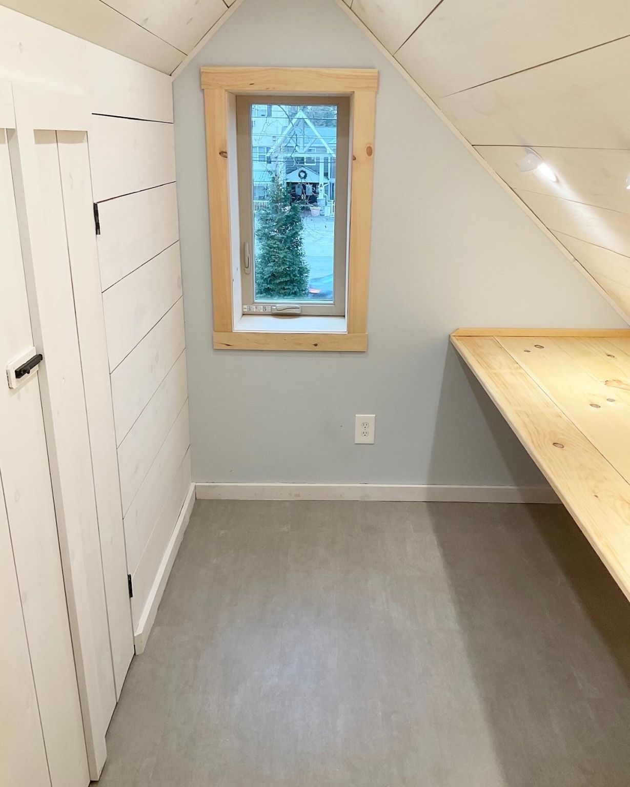  MyFixitUpLife - Attic remodel - window - more natural light - storage - sewing table 