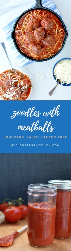 Zoodles with Meatballs | My Flourless Kitchen