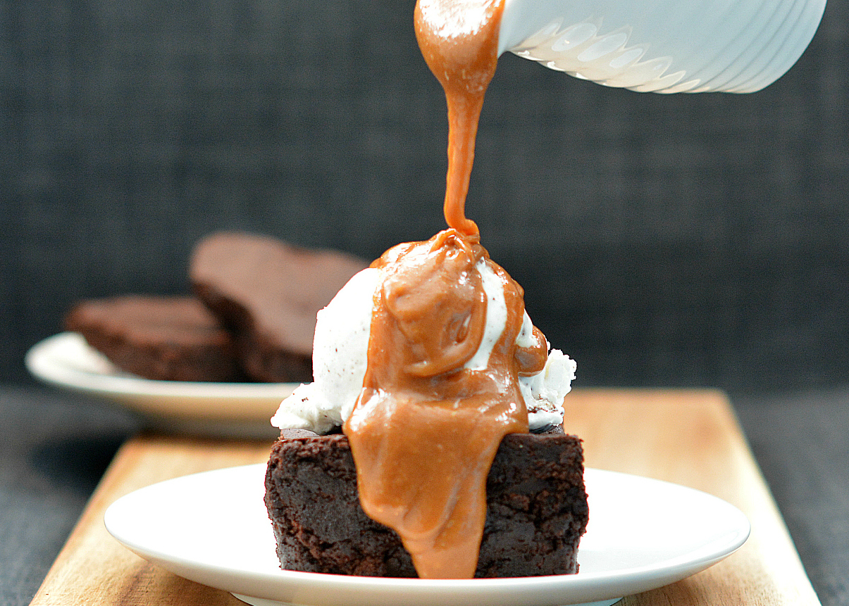 fudgy double chocolate brownies