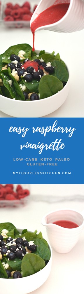 3 Ingredient Raspberry Vinaigrette | My Flourless Kitchen