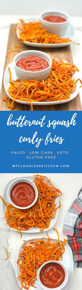 Spicy Butternut Squash Curly Fries | My Flourless Kitchen