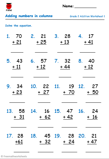 Grade 2 four operations worksheets