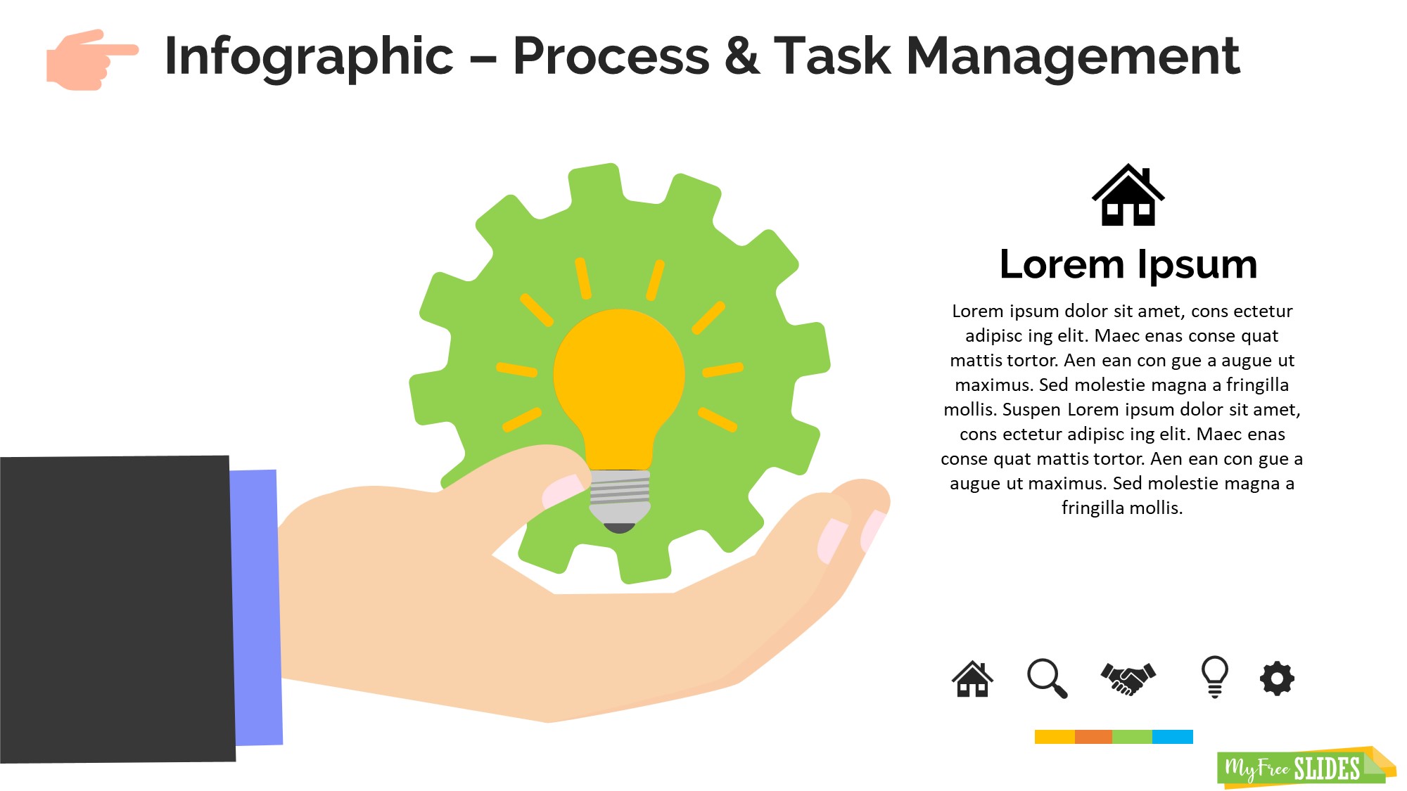 Infographic Slide Process & Task Management