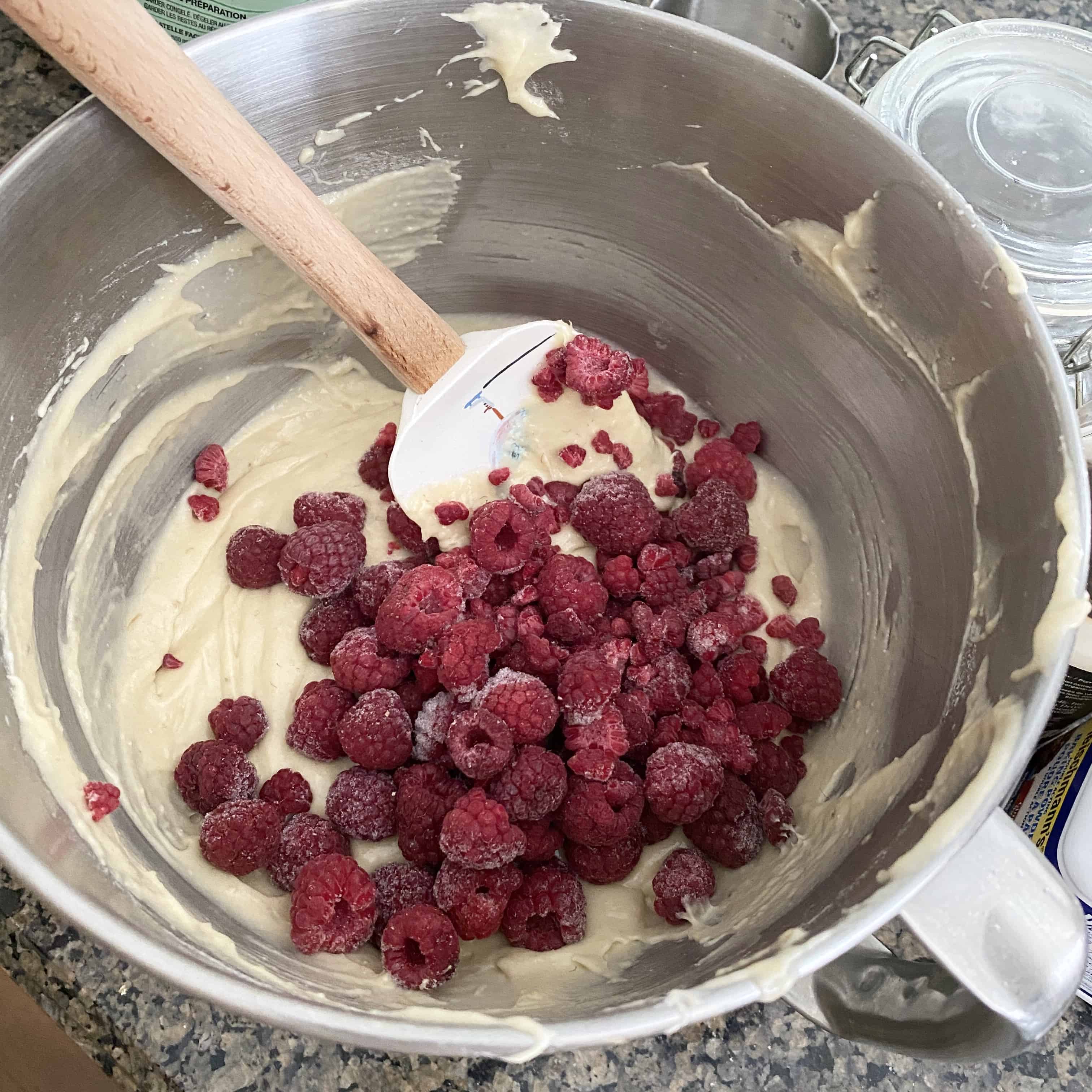 Banana Raspberry Bundt Cake