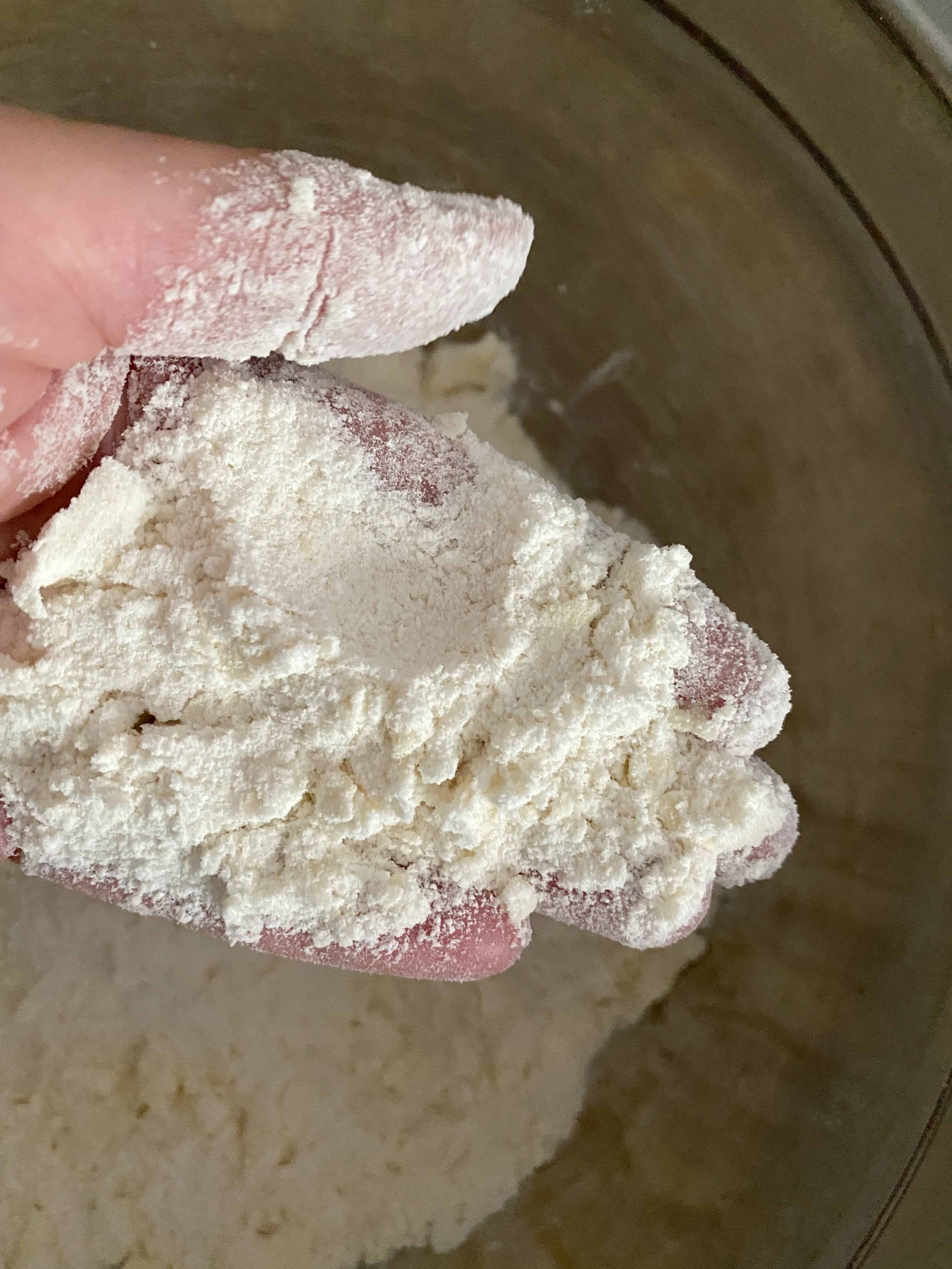 Scone mixture should be grainy