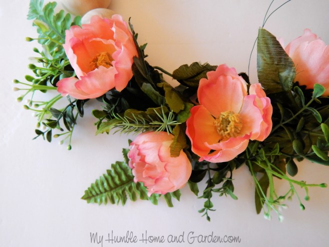 How To Make A Spring Floral Split Wooden Ball Wreath
