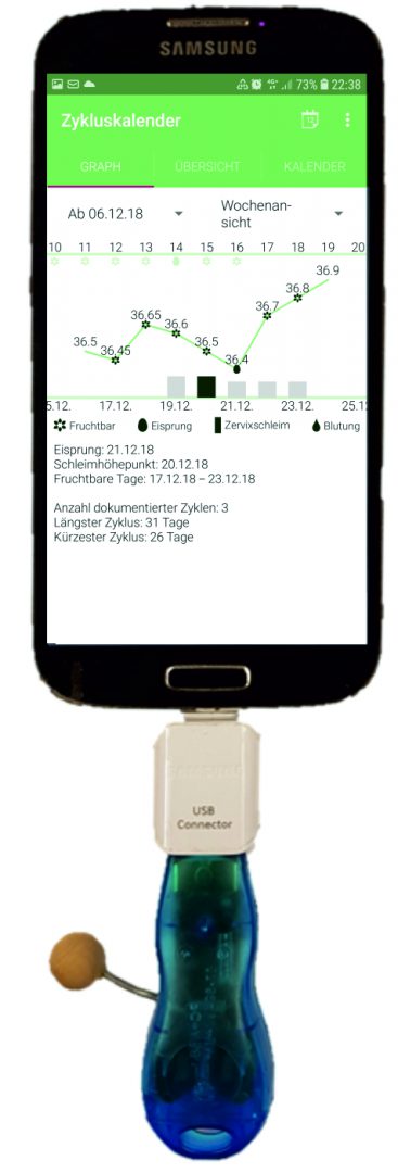 my iButton NFP Frauenthermometer – Basaltemperatur hochwertig erfasst – natürliche Verhütung – Kinderwunsch Female Basal Thermometer