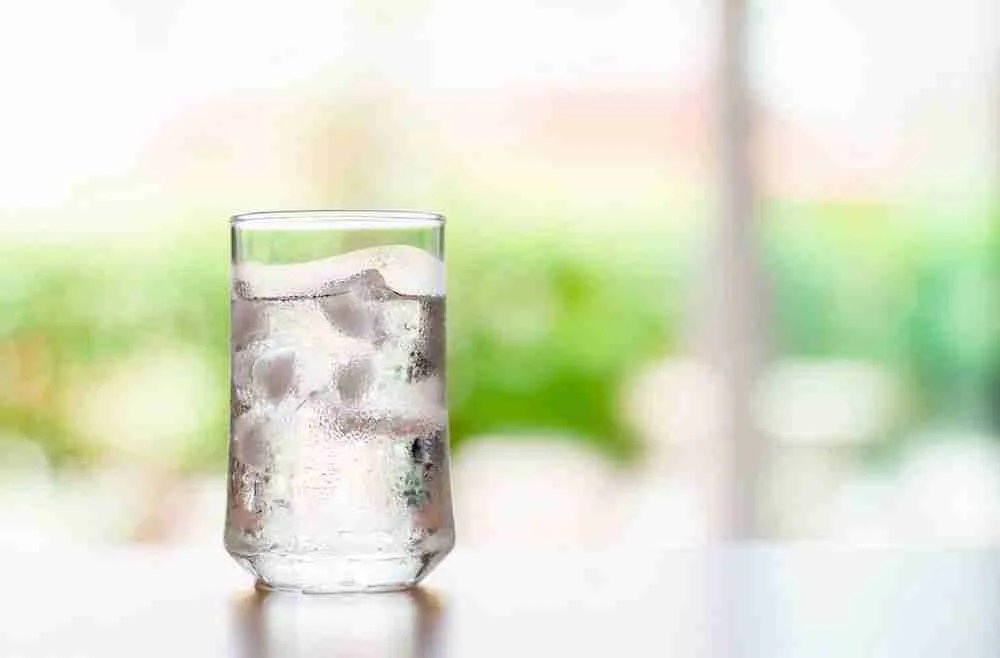 glass of water on table