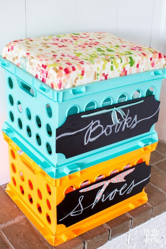 Cut the plywood down to. Impressive And Useful DIY Plastic Crates Crafts That You