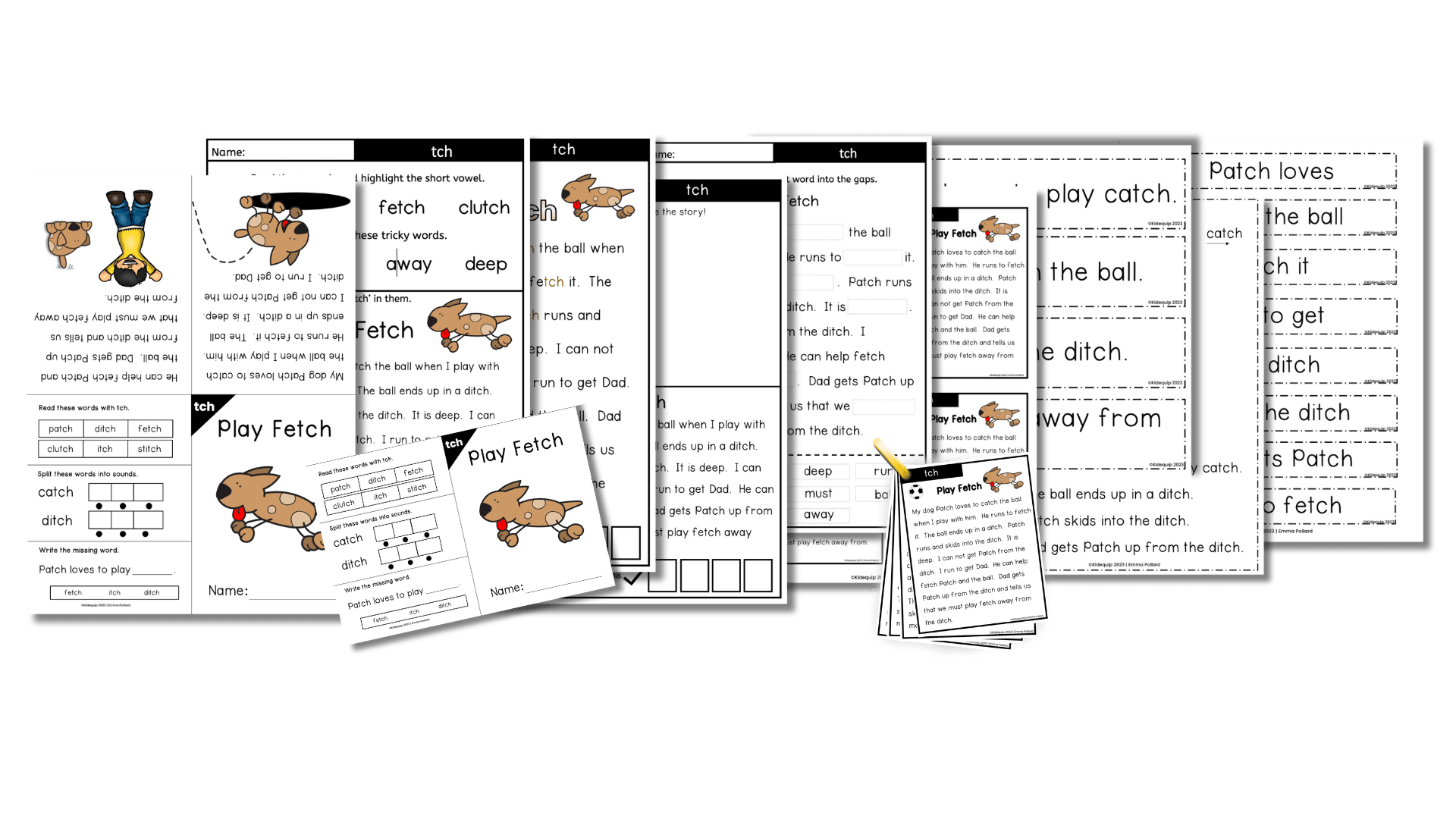 A picture of the decodable passages from kidequip have 6 different formats to make it much easier to extend the same passage for repeat reading to build reading fluency.