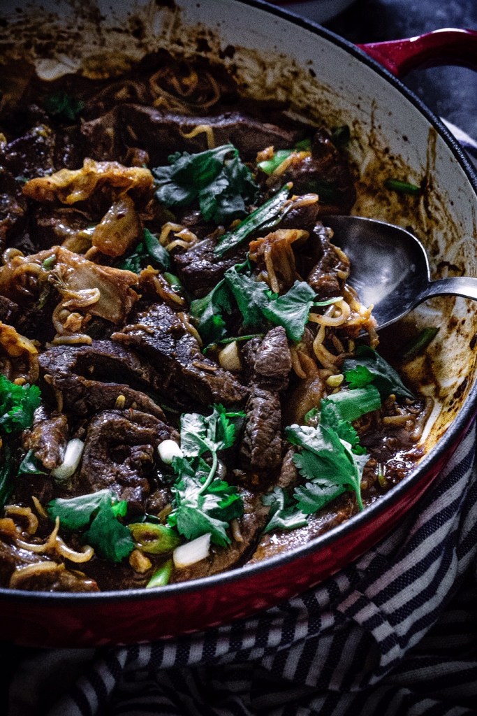 Korean-Style Beef with Kimchi