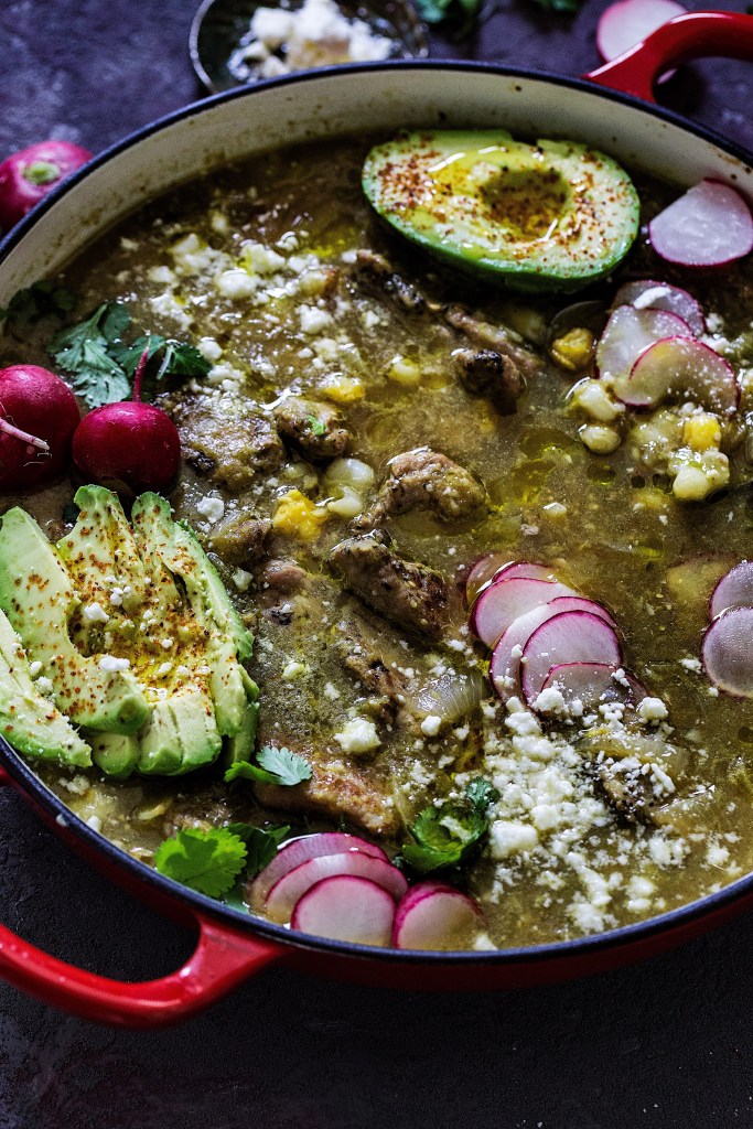 Quick Pork Tenderloin Posole Verde
