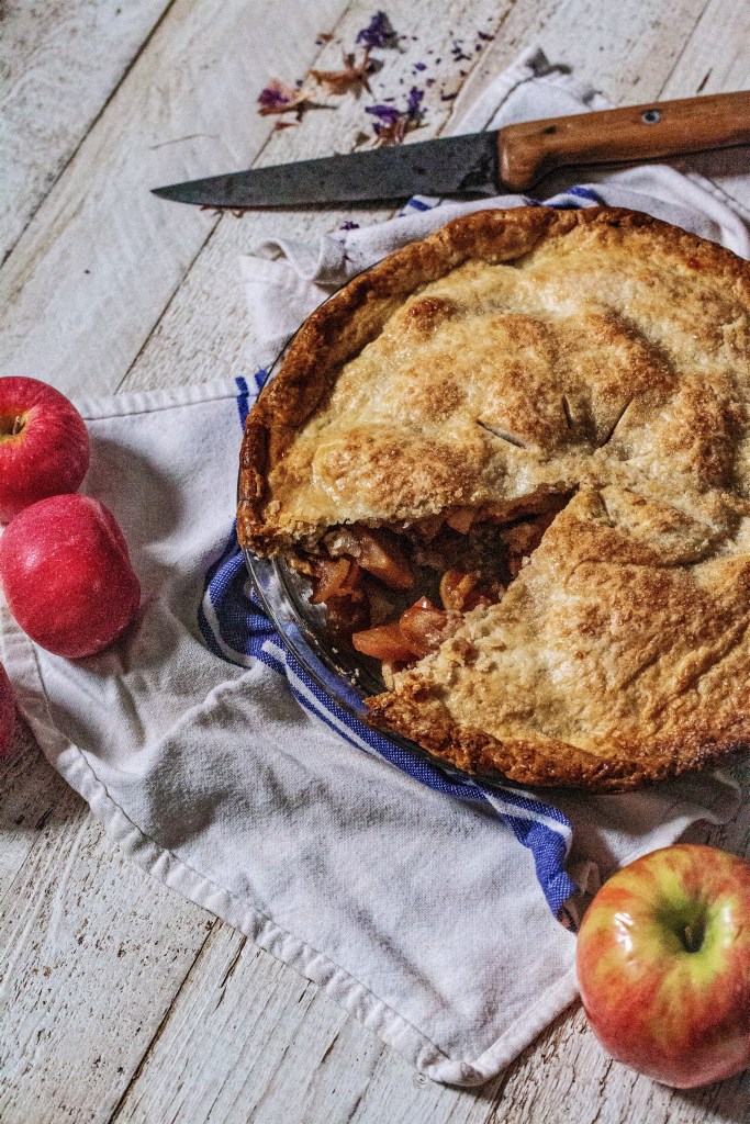 Apple Butter Apple Pie with Cream Cheese Crust 