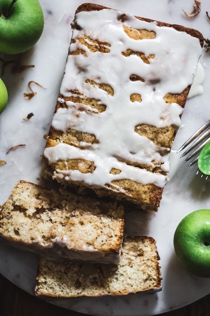 Apple Fritter Quick Bread with Buttermilk Icing