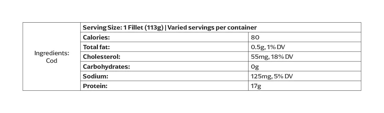 JONA Cod Filet Tray Packed - Image 2