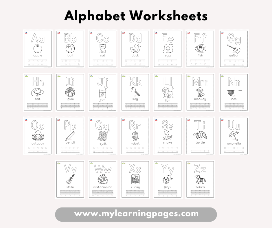 Alphabet worksheets