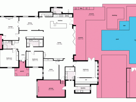 The floor plan of Julia Gillard's new home in Adelaide