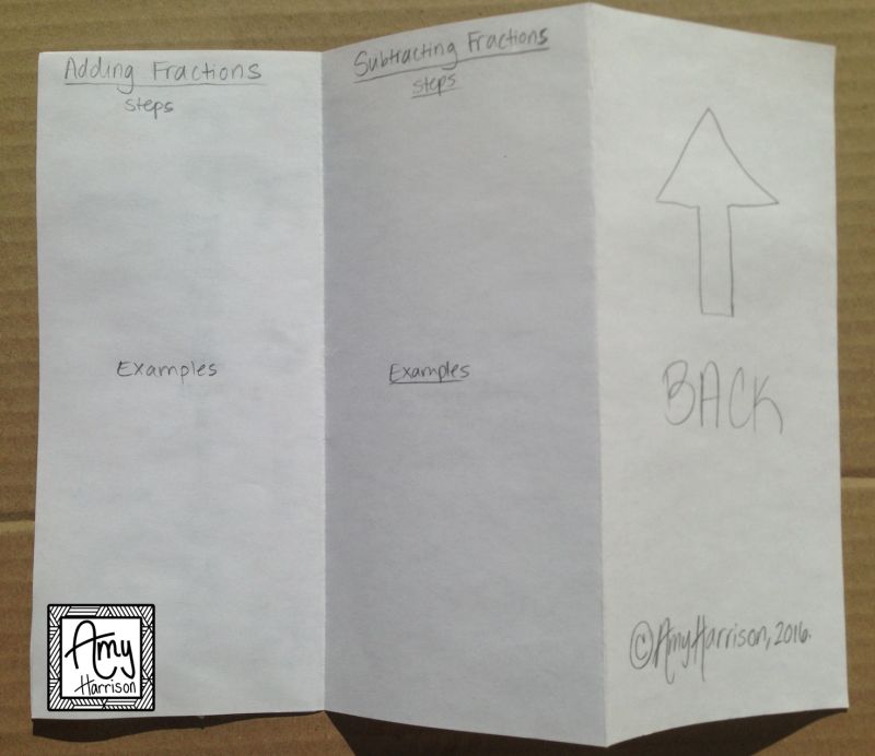 My Math Resources Fraction Operations Foldable - Creative HD Light Pictures | Free Download