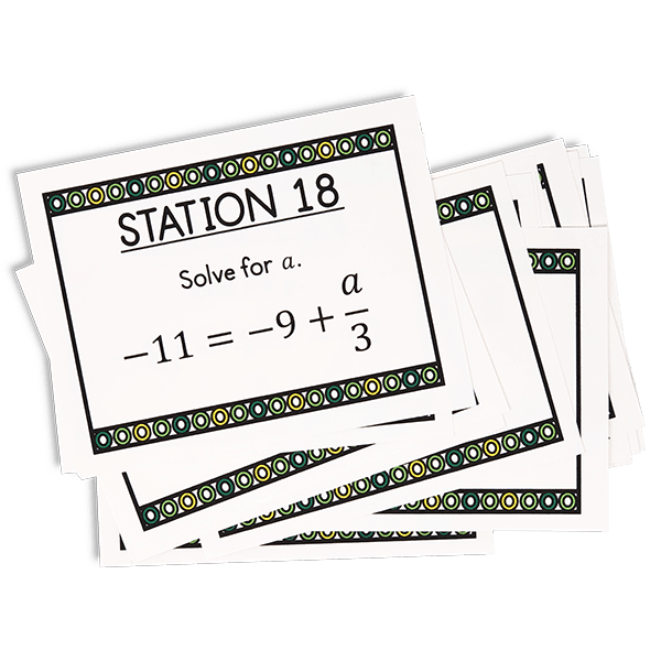 My Math Resources - Middle School Math Task Cards
