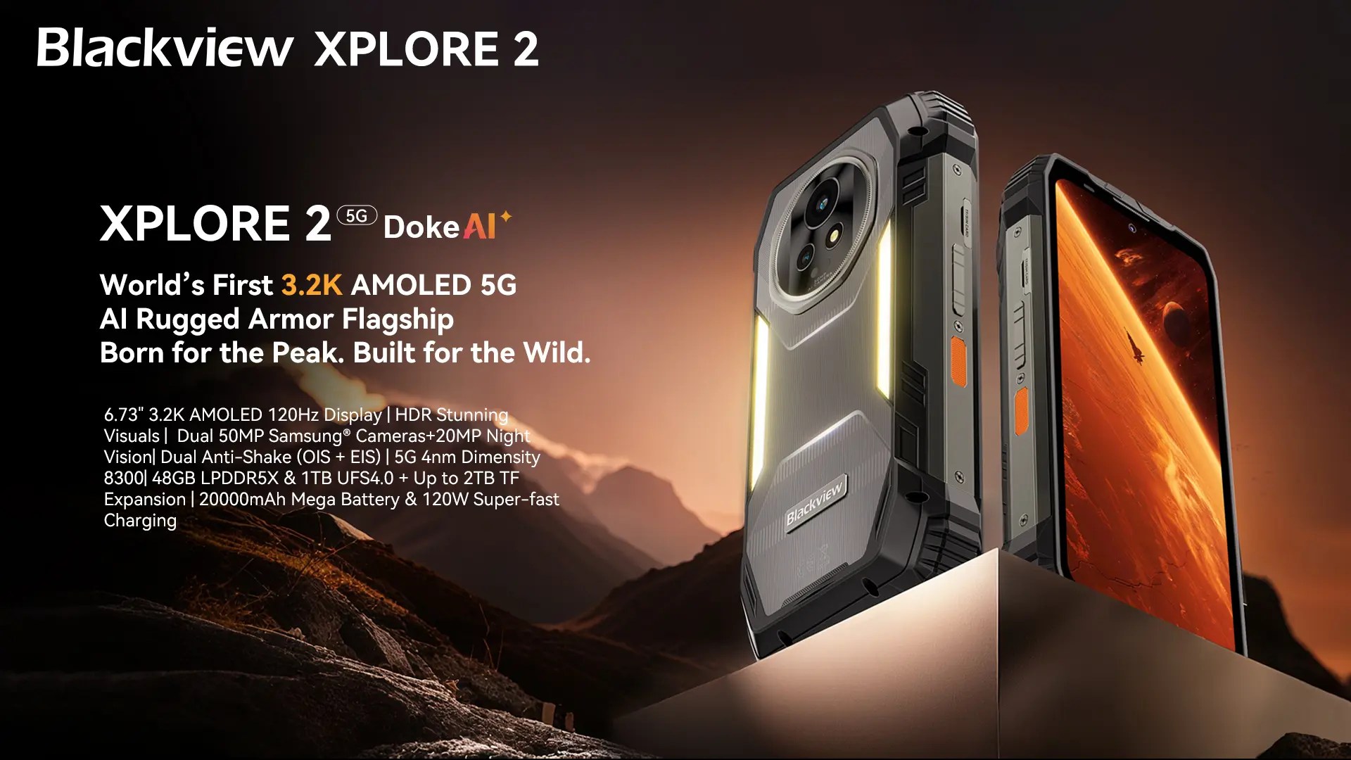 Blackview XPLORE 2登場～3.2K解像度AMOLEDディスプレイ＆AI搭載5G対応タフネススマホ！