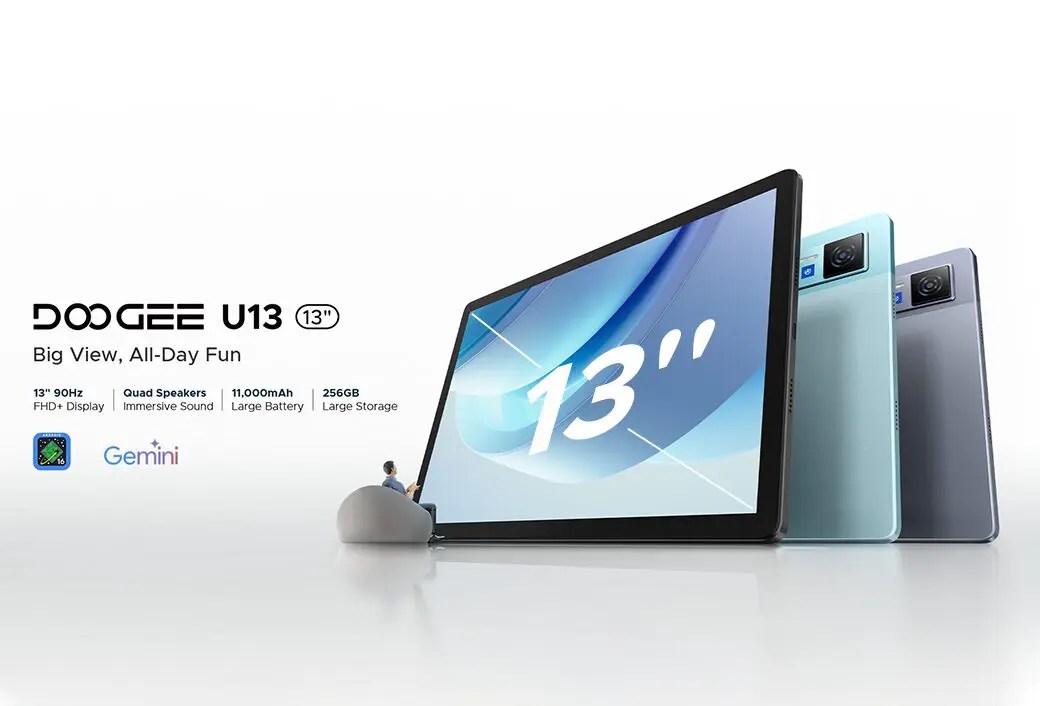 DOOGEE U13登場～Android 16搭載・マルチタスクが捗る13インチタブレット