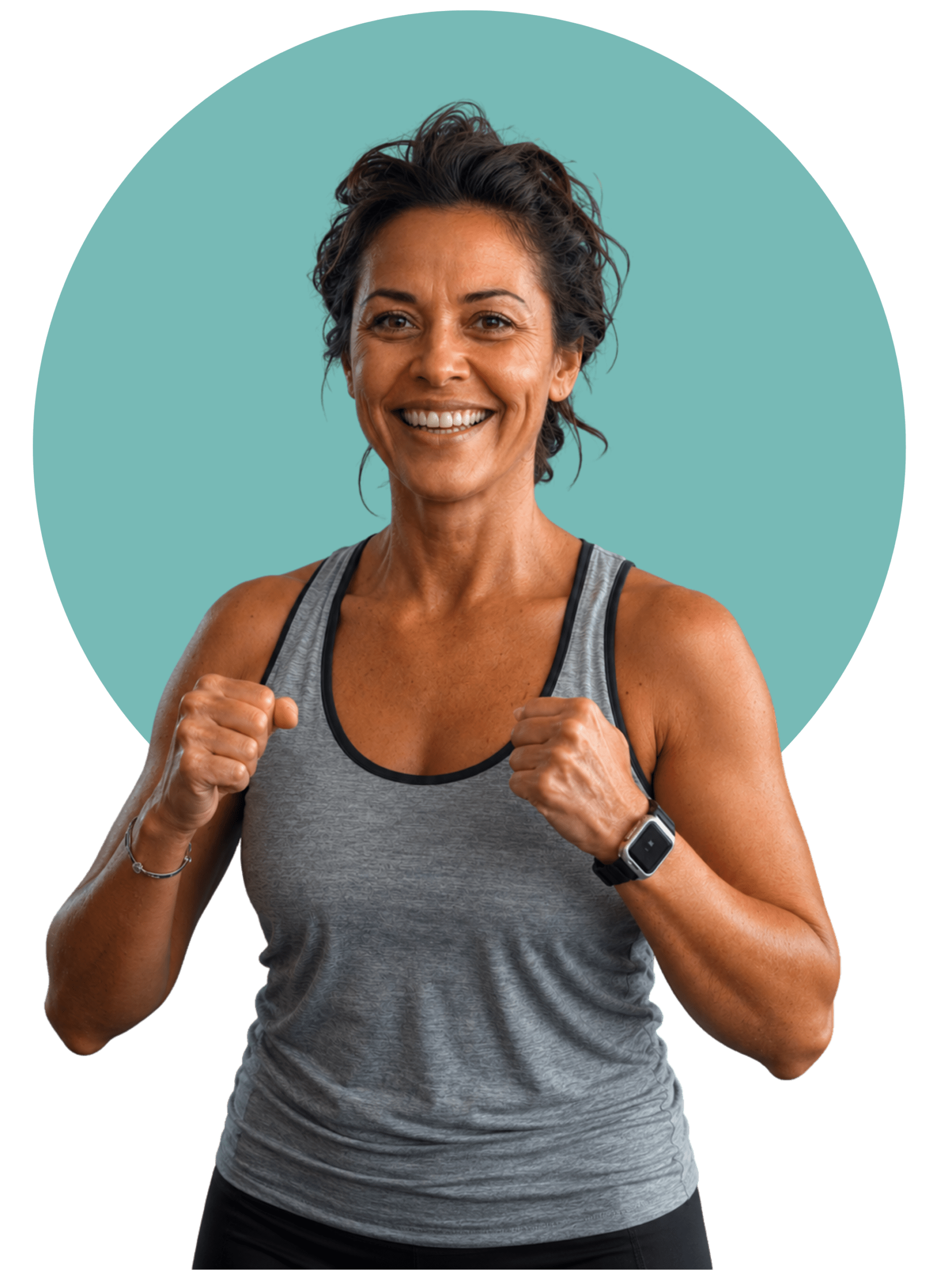 Active woman representing strength, energy and lifelong movement