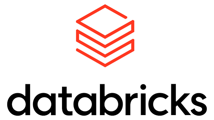 Databricks logo with an orange stacked diamond icon above the bold 'databricks' wordmark.